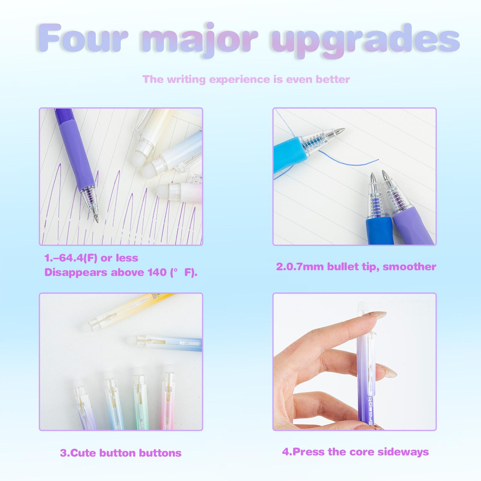 Colors Erasable Gel Pens Retractable 0.7mm Point Smooth Writing 36 Assorted Colors for Students Teachers Artists Drawing Writing Planner Crossword Puzzles Colorful Marker Set