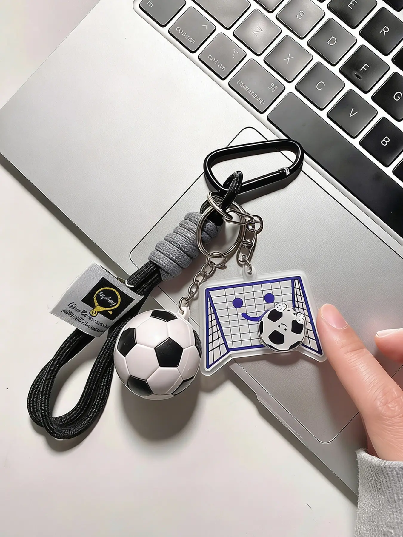 Supporter Apparel, Rotating Soccer Ball Keychain/bag Charm, Football Fan Keychain, Soccer Bag Charm, Sports Accessory, Versatile Usage, Cute keychain, Acrylic Keychain