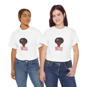 Haitian Beauty T-Shirt | Afro Pride Graphic Tee | Unique Haitian Heritage Apparel | Gift for Her | Celebrate Black Culture