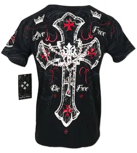 XTREME COUTURE by AFFLICTION Men's T-Shirt GLORIOUS Tattoo Biker S-5X Crewneck Menswear
