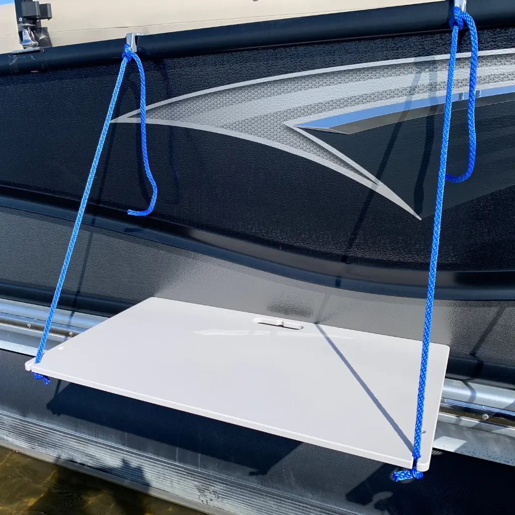 Sandbar Pontoon Table – Exterior Rail Mount | USA Made | 3 Tiers