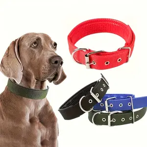 Thickened Pet Dog Collar, Soft Padded Adjustable Dog Nylon Strap Collar For Small Medium And Large Dogs Christmas Gift
