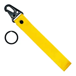 YELLOW LOOP KEYCHAIN WITH CARABINER