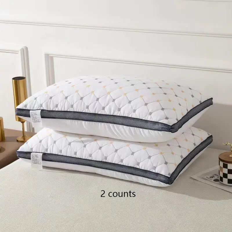 Geometric Pattern Pillow, 2 Counts Soft Comfortable Sleeping Pillow, Modern Simple Pillow For Back And Neck, Bedding Supplies For Home Hotel