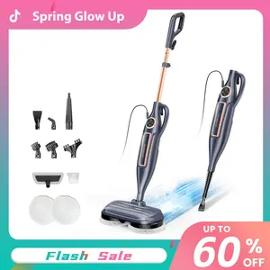 [SpringGlowUp]DEVOAC VM6 Electric Rotating Steam Mop & Household Steam Cleaner, 10-in-1 Steam Mop, 3 Adjustable Steam Levels,Floors Clean, Kitchen, Tiles, Walls, Cabinets, Gaps; Fast Heat-Up, Removes Grease and Grime, Multi-Purpose Cleaning Tool