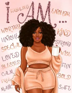 I Am: Manifestation & Self Care Coloring Book for Black Women: With Positive Affirmations to Reprogram Your Mind for Self Love, Boost Your Confidence