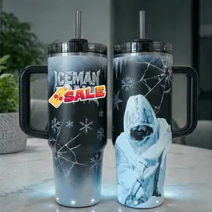 Cold Nights Iceman Tumbler 20oz 40oz, Chill Rap Vibes Stainless Steel Mug, Streetwear Style Cup