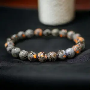 [Buy 2 Get 1 Free]Natural Yooperlite UV Glowing 8mm Beads Crystal Beaded Bracelet Healing Reiki Chakra Lucky Bracelet For Women Men Emotional Balance Spiritual Handmade