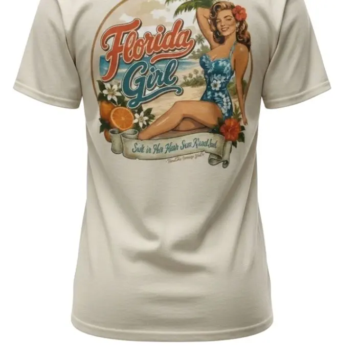 BossTon Apparel Co, Vintage Girl Americana Collection - Graphic Tee