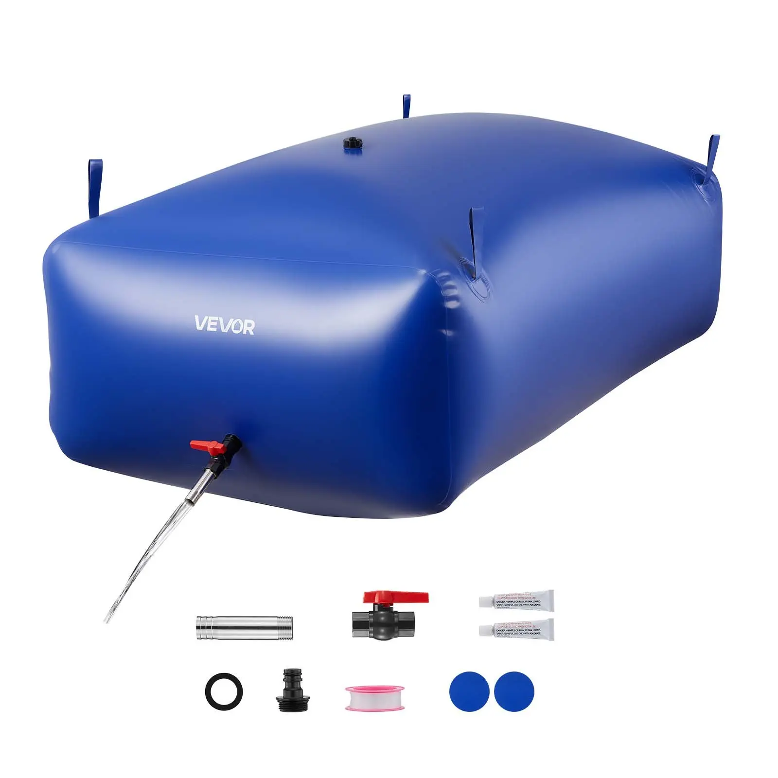 VEVOR 264.2 Gal Water Storage Bladder, Dual-Layer PVC with Mesh Soft Pouch, Collapsible Portable Leakproof Tear-Resistant Emergency Tank for RV, Camping, Outdoor Use, Emergency Water