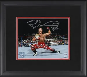 Shawn Michaels WWE Framed Autographed 8" x 10" In Ring Pose With Title Photograph - Fanatics Authentic Certified