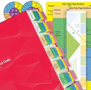 Electrical Code Tabs for NEC 2023, 140 PCS Laminated & Color-Coded for National Electrical Code, with Formula Guide/Wire Chart/2 Ohm’s Law Wheel Stickers/Page Numbers Card (Book Not Included)
