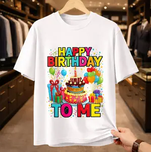 Happy Birthday To Me T-Shirt - Colorful Birthday Cake & Gifts Graphic Tee - Perfect Birthday Celebration Shirt for Women Men Kids - Vibrant Party Outfit Self-Gift