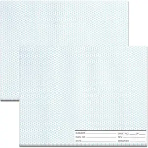 2 Pack 100 Sheets 8.5" x 11" Isometric Graph Paper Pad Landscape for 3D Designs Architecture Landscaping Engineering Drafting (Landscape)