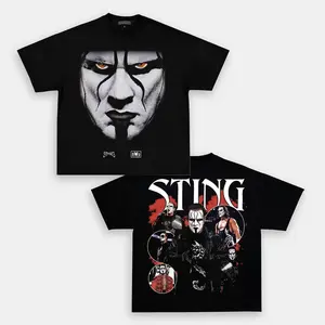 Sting Vintage Wrestling Graphic T-Shirt – Iconic Face Paint Scorpion Logo Tee, Ultra Cotton Washed Unisex Top, Retro WCW WWE Legend Fan Apparel, Classic Sports Entertainment Gift, Full Size Womenswear