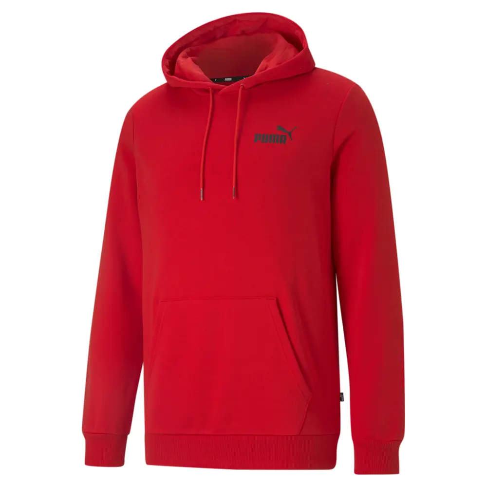 PUMA Mens Essentials Small Logo Hoodie Casual Outerwear Casual Drawstring - Red