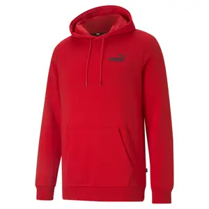PUMA Mens Essentials Small Logo Hoodie Casual Outerwear Casual Drawstring - Red