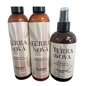 Terra Nova Haircare Set - Volumizing Shampoo, Conditioner, and Styling Spray for Fuller Hair