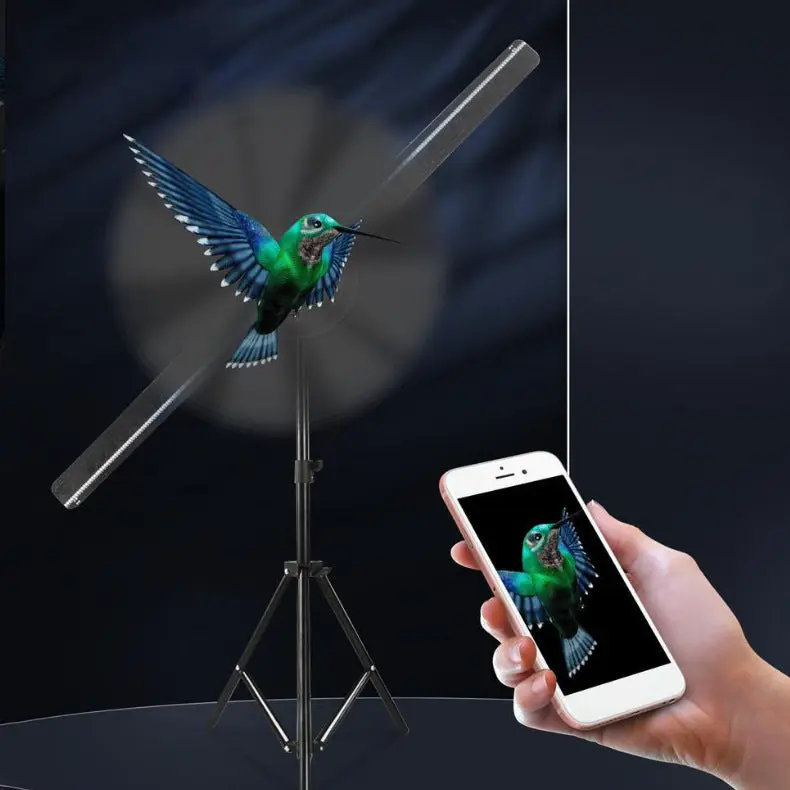 Naked-eye 3D Holographic Projection Suspension Imaging Electric Fan Screen