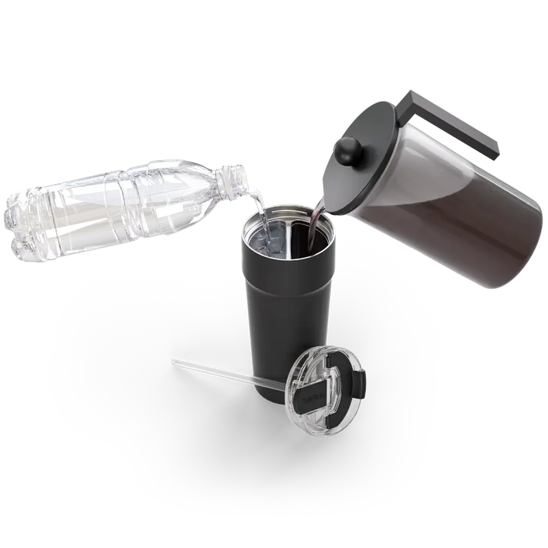 Splitflask Two-Sided Dual Chamber Stainless Steel Water Bottle, Hot & Cold, 30 oz.
