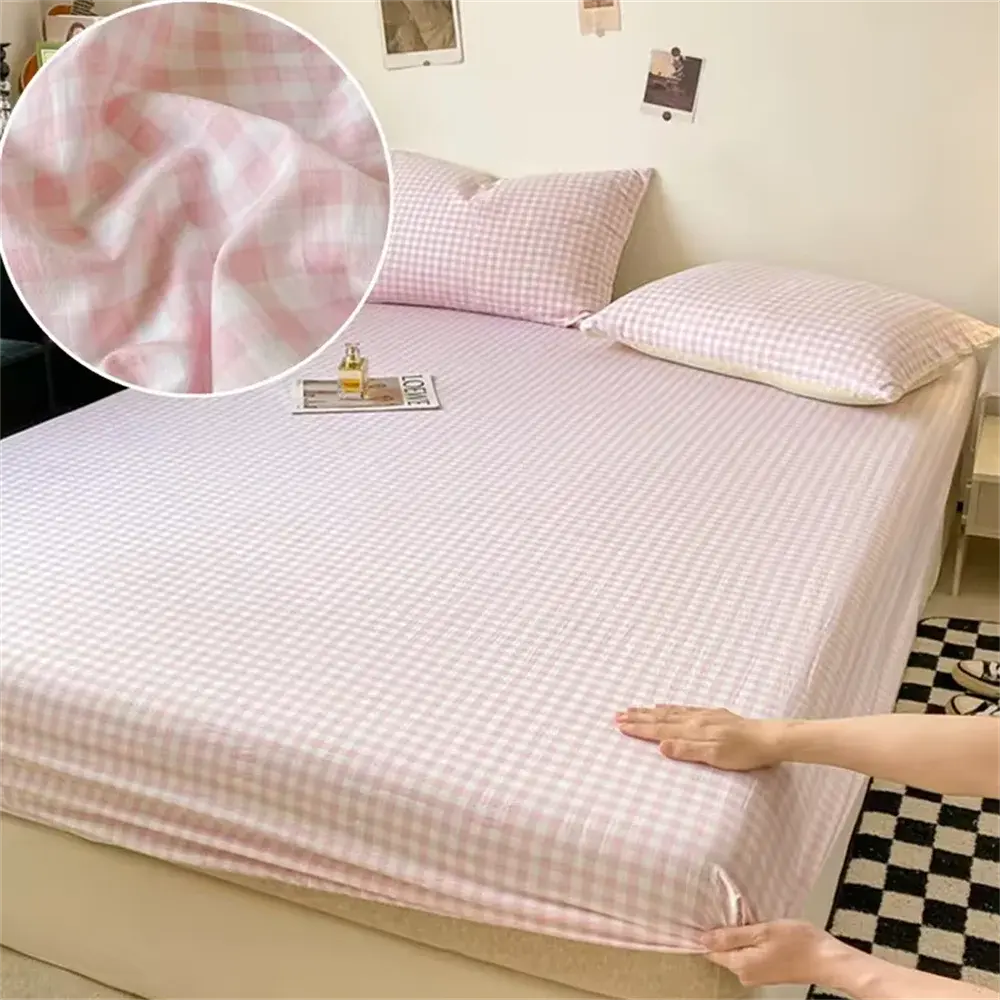 Japan Style Fitted Sheet No Pillowcase Bed Cover Elastic Bedsheet for Girls Boys Room couvre lit Home Bed Linen(No Pillowcase)