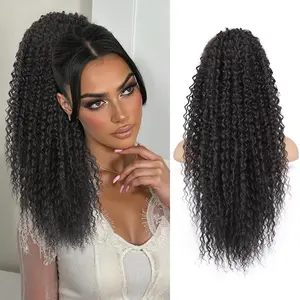 【Spring New Arrivals】Kookastyle 20 inch Kinky Curly Ponytail Hair Extension, Clip-In Ponytail, Natural Voluminous Hair for Women