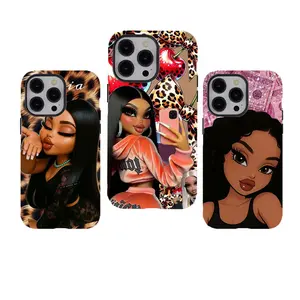 [No magnetic]  Bratz Doll Y2K Aesthetic Phone Case,Dual-Layer design durable phone Cover,Leopard Print for iPhone 17 16 15 14 13 12 11 8 7 for Samsung Series,Shockproof Protective hard Cover,perfect gift for her