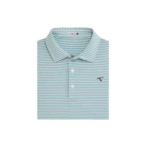 Cape Perfromance Polo Shirt For Men - Lightweight Stretch Golf Polo, Breathable Casual Country Club Shirt with Allover Pattern