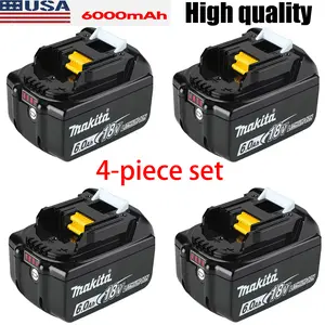 4Pack For Makita 18V 6.0Ah LXT Lithium-Ion Battery BL1830 BL1850 BL1860 Tool Kit