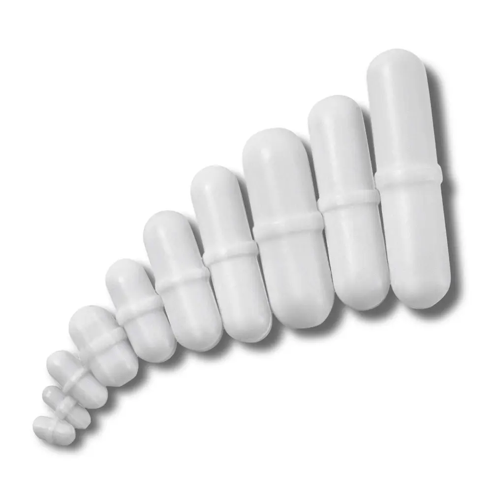 10 Pcs White Teflon (PTFE) Magnetic Stirrer Stir Bars - Corrosion Safe, Reduces Friction & Wear, for Research Scientists, Kitchen Egg Utensil Gadget to Stir a Liquid or Solution