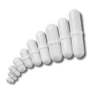 10 Pcs PTFE Magnetic Stirrer Mixer Stir Bar Spinbar, White