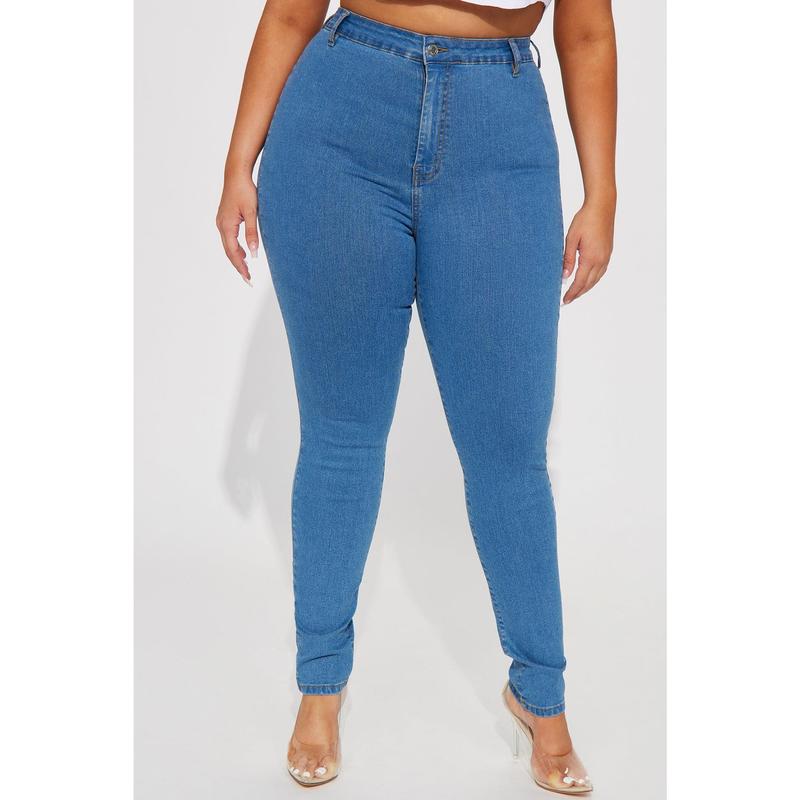 Enough Said High Stretch Skinny Jean - Medium Wash