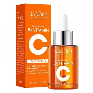 5x Vitamin C Face Serum Korean Vitamin C Face TonerSerum 5 En 1 Moisturizing & Nourishing Serum 30ml for Comprehensive Skincare #SummerVibes