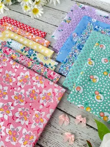 DARLENE ZIMMERMAN Blast From the Past 30's Repro Colorful Feedsack Fabrics Robert Kaufman Cotton Quilt Fabric ~ 12 Fat Quarters Bundle