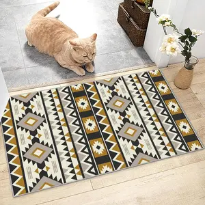 1PC Aztec Pattern Front Door Mat Good for Greeting, Outdoor Indoor Entrance Mat, Bedside Rug, Bathroom Mat, Small Floor Mat, Suitable for Spring Summer Autumn Winter