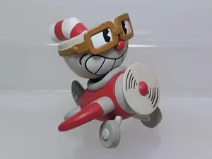 Cuphead flying his plane | 3d printed figure | hand-painted or unpainted