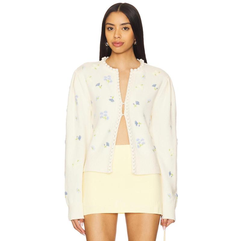 MAJORELLE Talia Cardigan in Ivory
