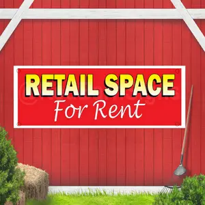 Office/Retail Space for Rent Indoor Outdoor Vinyl Banner Design