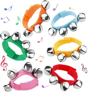 6 PCS Power Wristband Percussion Instruments - Wrist Jingle Bells for Sports & Outdoor Fitness Rhythm Play