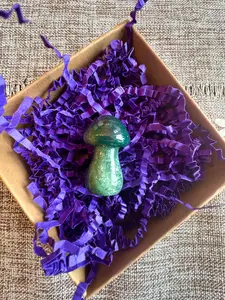 Moss Agate Mushroom Carvings 1.63” tall