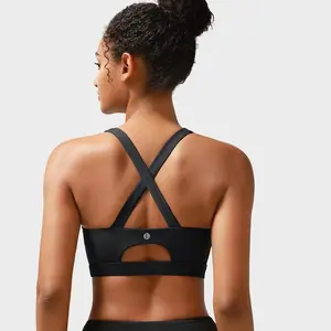 RUNNING GIRL Sports Bra for Women High Support,Molded Cup Strappy Running Sports Bras Workout Yoga Bra #SummerVibes Activewear Yoga Gym Activewear Criss Cross Bra summerwins Solid Basic Bra Seamless Everyday Bra