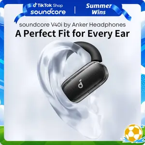 soundcore V40i by Anker, Open-Ear Headphones, Clear Design, Lidless Case, 4 Adjustable Positions for Every Ear Size, Richer Bass, IP55, 21H Playtime, AI Clear Calls, Bluetooth 5.4, App Control #DealsForYouDays, #summerwins