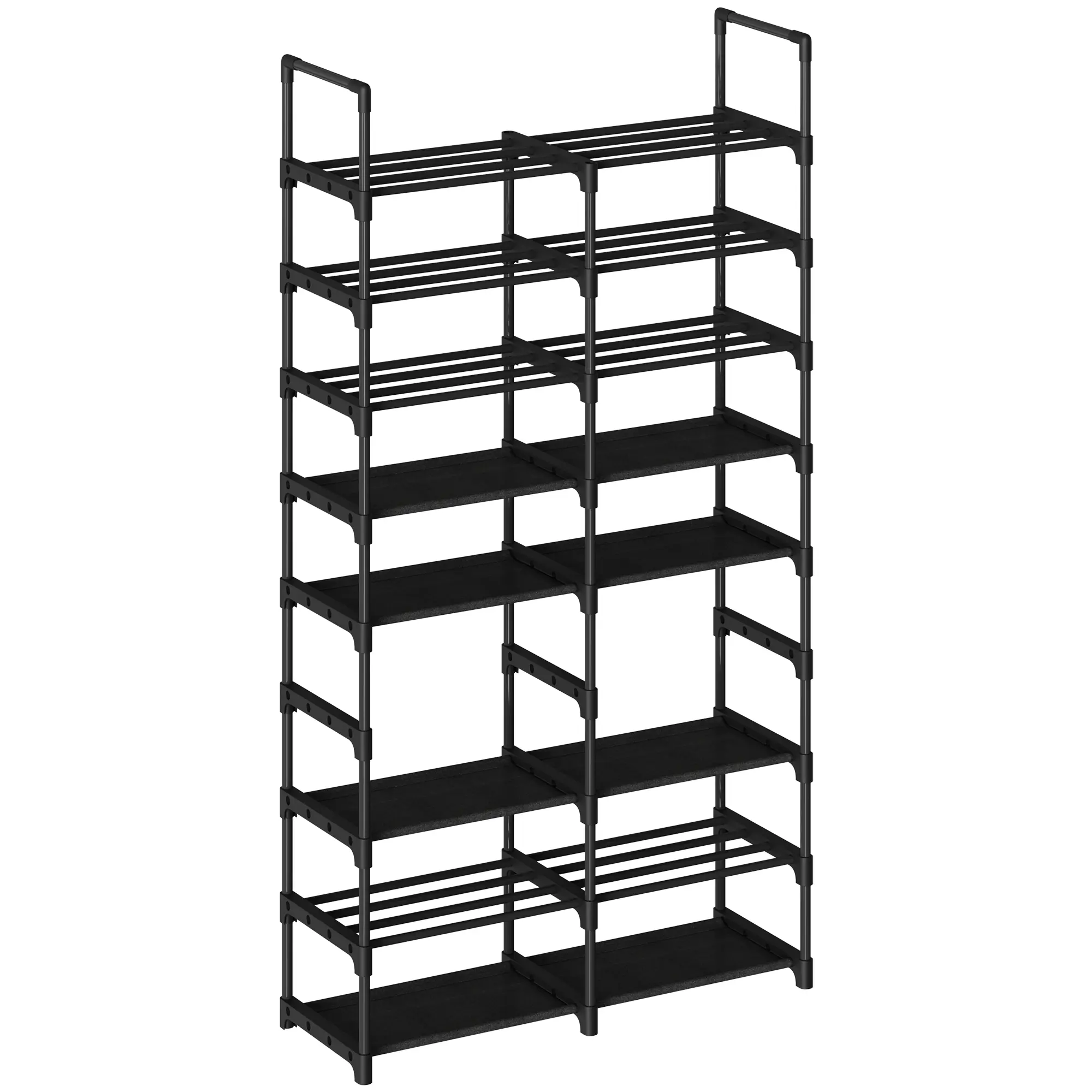 Gaomon Space-Saving Vertical Metal Shoe Rack Organizer - 8-Tier Durable Indoor Furniture Shelf for Entryway, Bedrooms, Living Rooms - Removable Fabric Shelves, Sturdy Boot Holder to Eliminate Clutter in Dressing Areas, Closet Organization, Closet Space Sa