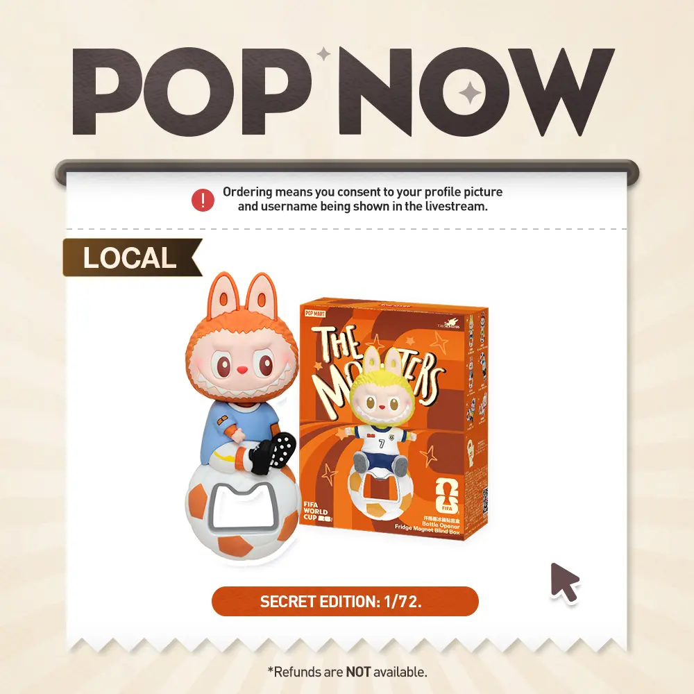 [POP NOW] POP MART THE MONSTERS × FIFA SERIES - Bottle Opener Fridge Magnet Blind Box