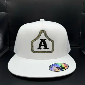 Custom Initial A Cow Tag Hat SnapBack