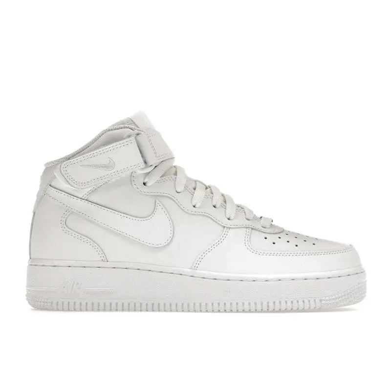 Nike Women's Air Force 1 Mid Triple White, from StockX