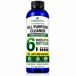 Verdanta All Purpose Cleaner Concentrate | Makes 6 Bottles | Plant-Based, Non-Toxic, Allergen-Free | Safe for Kids & Pets | Eco-Friendly Multi-Surface Cleaning Spray (8 fl oz)