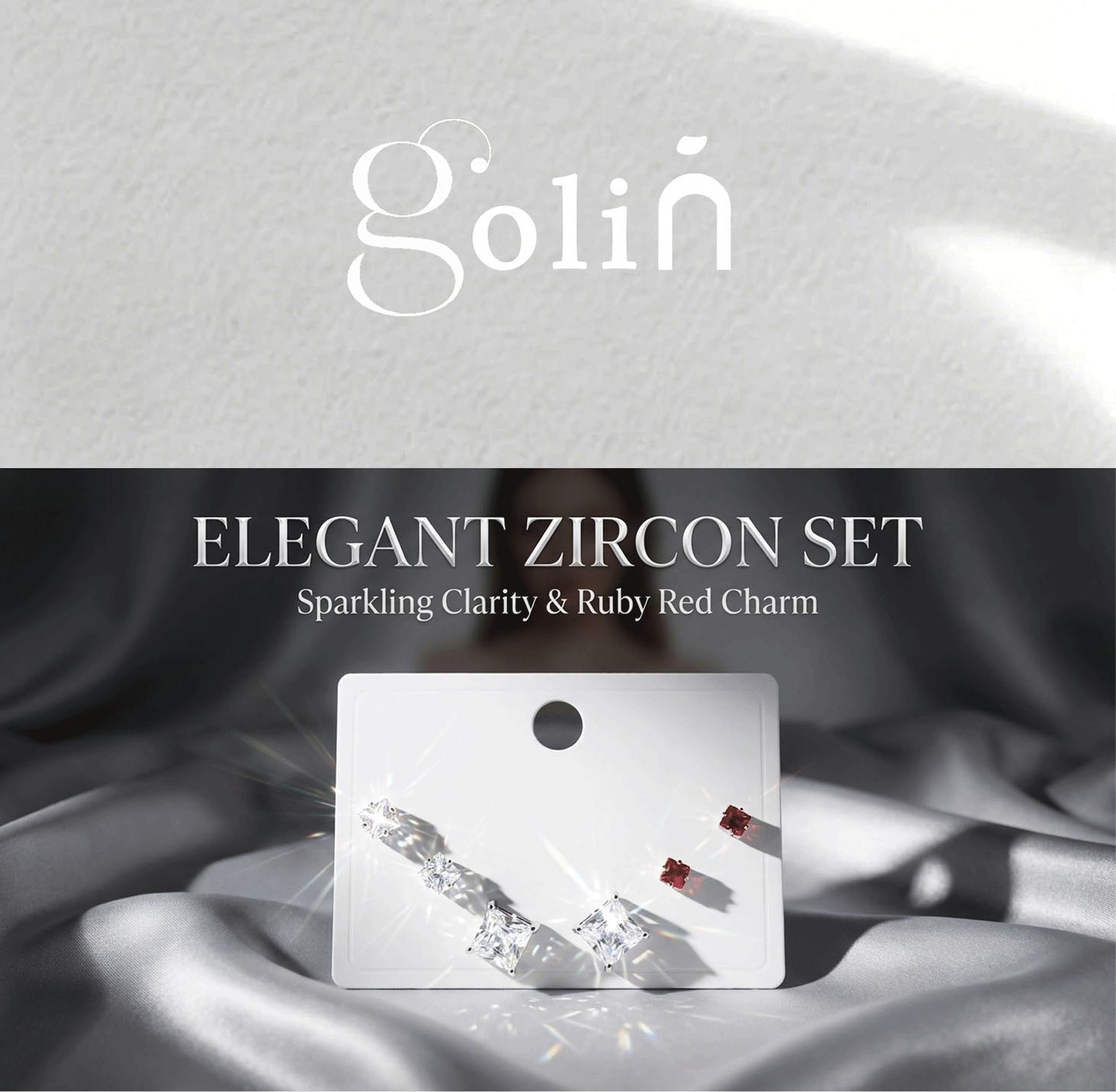 3 Pairs Silver Square Zircon Stud Earring Set - Copper + S925 Silver Needle, 13mm×10mm, 2g/0.07oz - Summer Daily & Date Wear Hypoallergenic Jewelry accessories