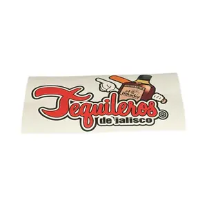 Tequileros de Jalisco Sticker Decals 8" - Red and Orange Design with Character Graphic