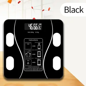 Smart Body Fat Scale Weight Scale, Body Composition Scale, Measures Bmi and Body Fat Ratio, LED Display, Dial, Max 180kg, Bluetooth-compatible, Battery Powered